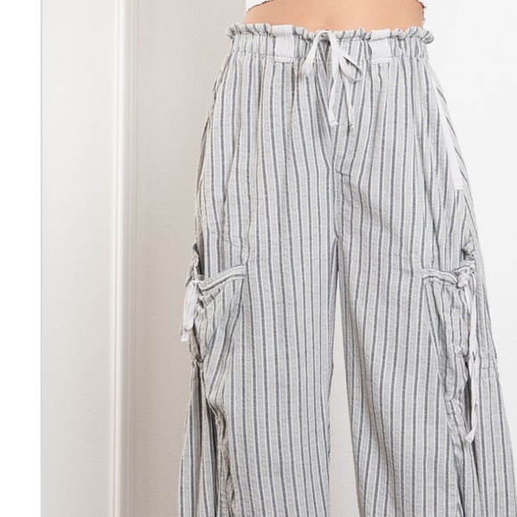 #116 Striped Gray Track Pants for Women - Picture 6 of 6
